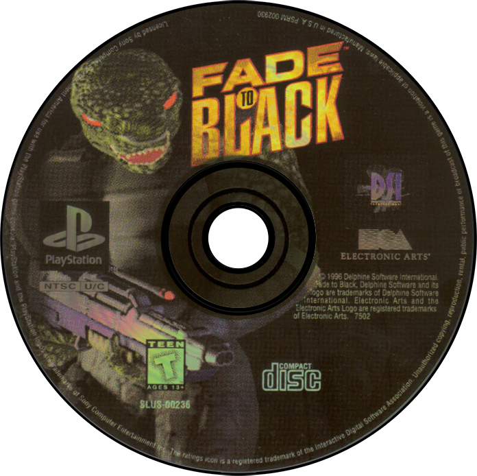 Fade to Black - PS1, Condition: Disc Only