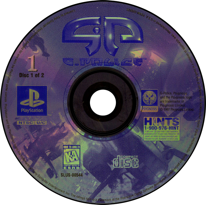 G-Police - PS1, Condition: Disc Only