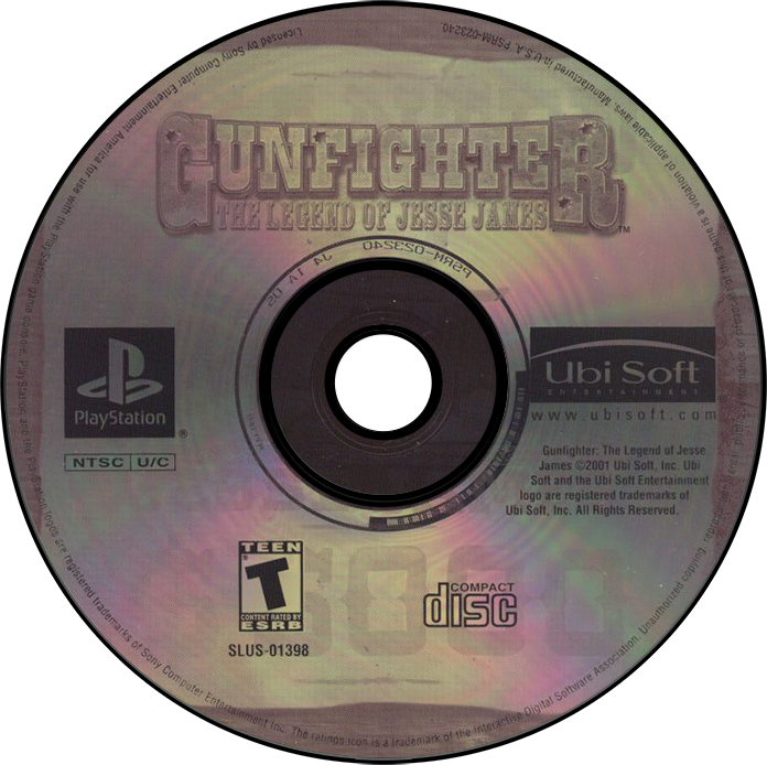 Gunfighter The Legend of Jesse James - PS1, Condition: Disc Only
