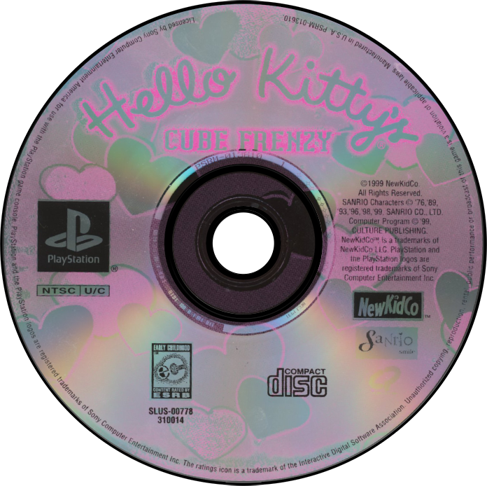 Hello Kitty Cube Frenzy - PS1, Condition: Disc Only