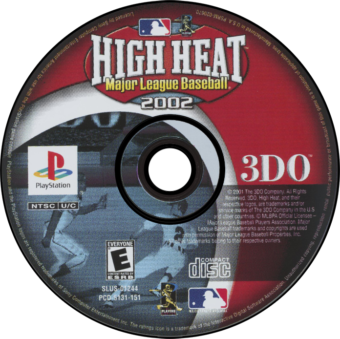 High Heat Baseball 2002 - PS1, Condition: Disc Only
