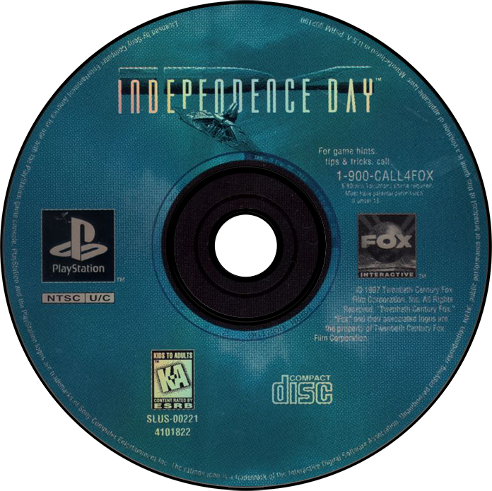 Independence Day - PS1, Condition: Disc Only