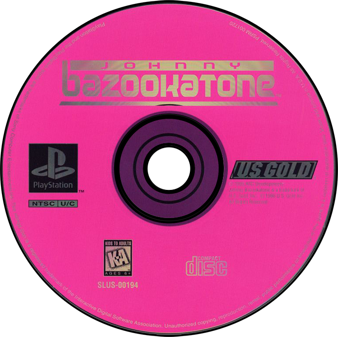 Johnny Bazookatone - PS1, Condition: Disc Only