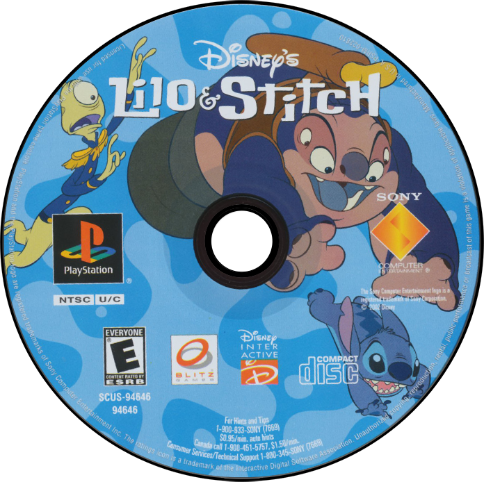 Lilo and Stitch - PS1, Condition: Disc Only