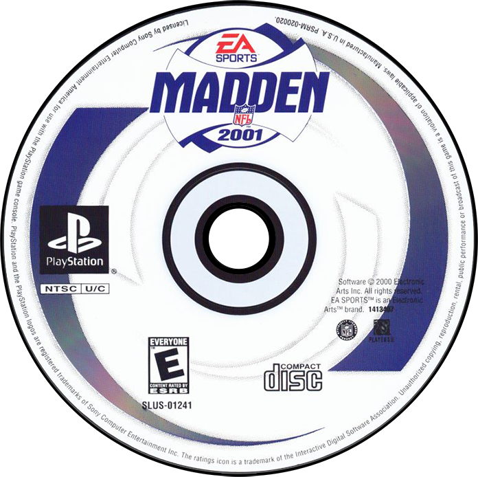Madden 2001 - PS1, Condition: Disc Only