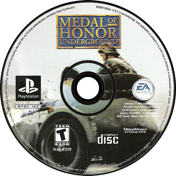 Medal of Honor Underground - PS1, Condition: Disc Only