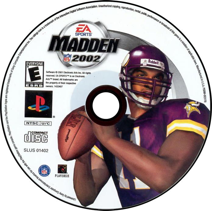 Madden 2002 - PS1, Condition: Disc Only
