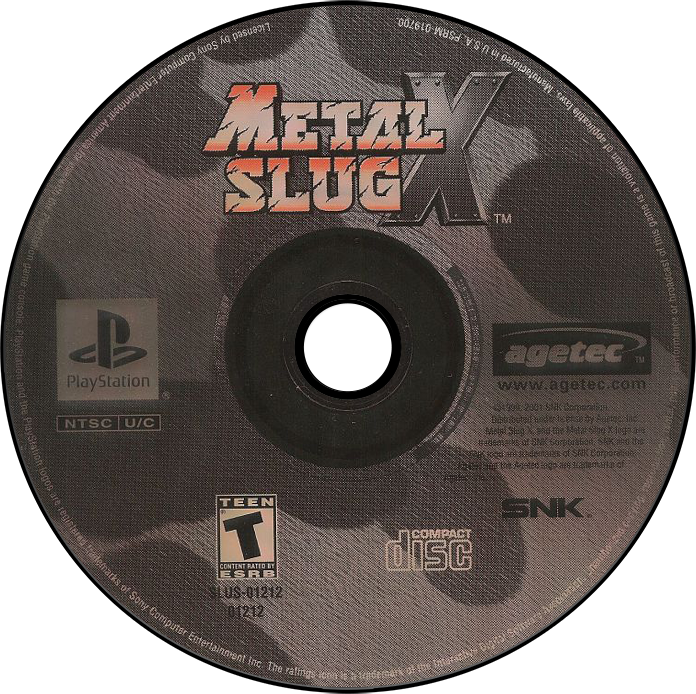 Metal Slug X - PS1, Condition: Disc Only