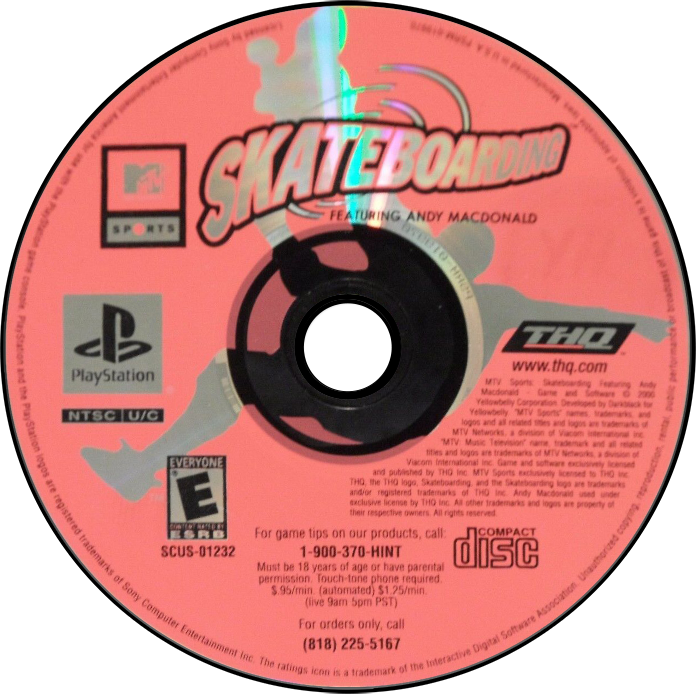 MTV Sports Skateboarding - PS1, Condition: Disc Only