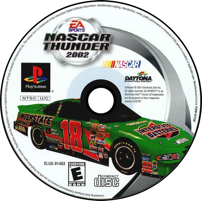 NASCAR Thunder 2002 - PS1, Condition: Disc Only