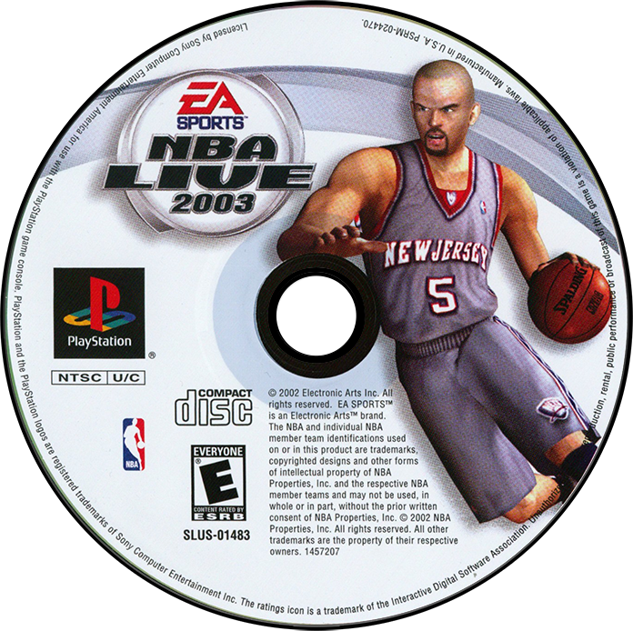 NBA Live 2003 - PS1, Condition: Disc Only