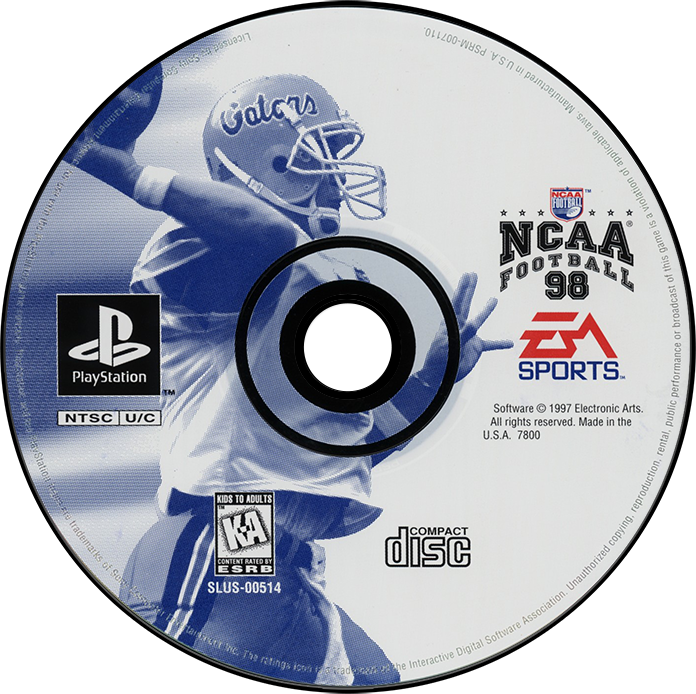 NCAA Football 98 - PS1, Condition: Disc Only