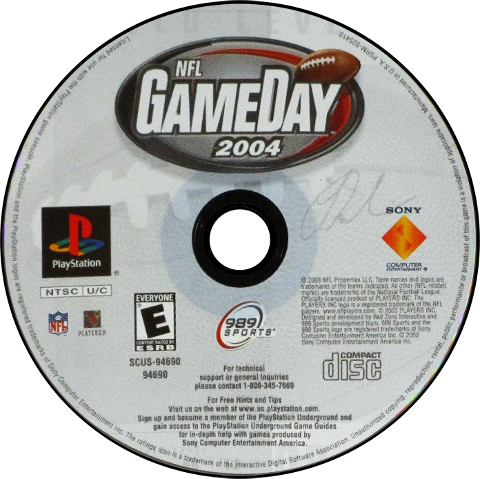 NFL GameDay 2004 - PS1, Condition: Disc Only