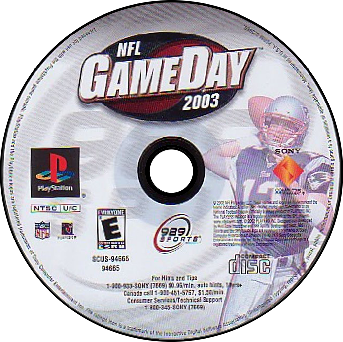 NFL GameDay 2003 - PS1, Condition: Disc Only