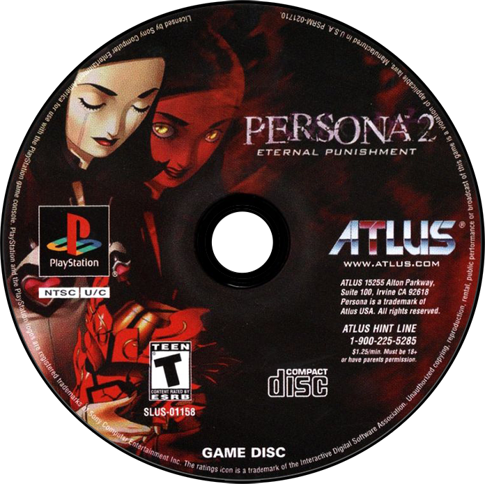 Persona 2 Eternal Punishment - PS1, Condition: Disc Only