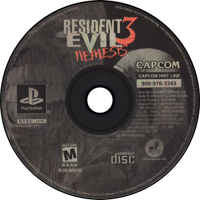Resident Evil 3 Nemesis - PS1, Condition: Disc Only