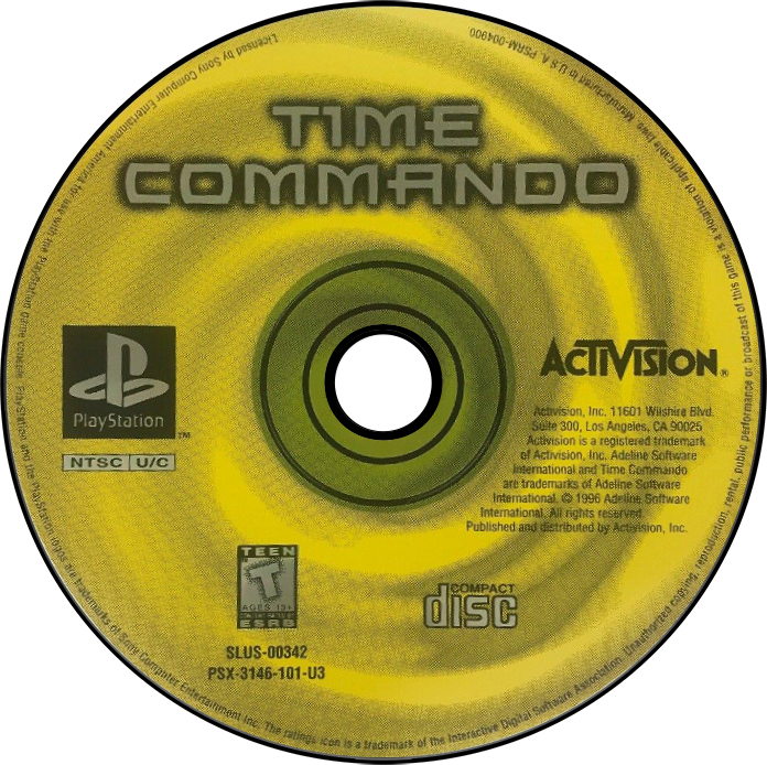 Time Commando - PS1, Condition: Disc Only