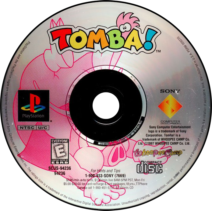 Tomba - PS1, Condition: Disc Only