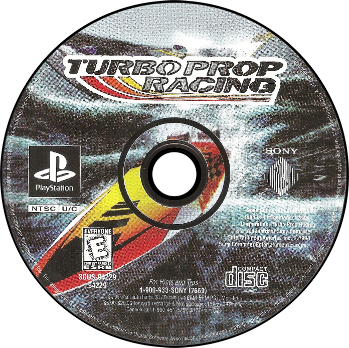 Turbo Prop Racing - PS1, Condition: Disc Only