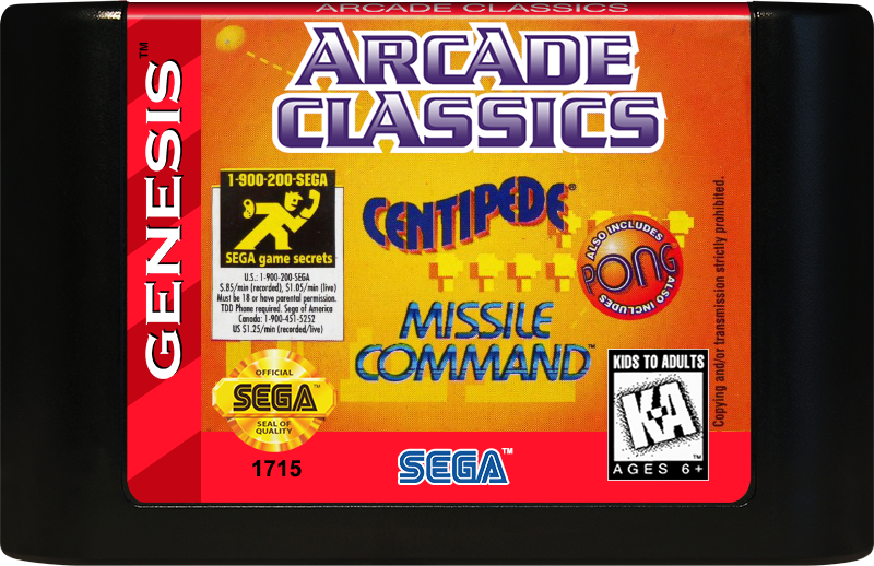 Arcade Classics - Genesis, Condition: Cart Only