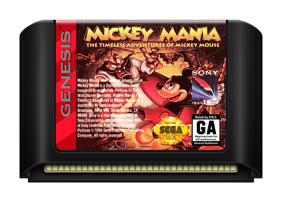 Mickey Mania - Genesis, Condition: Cart Only