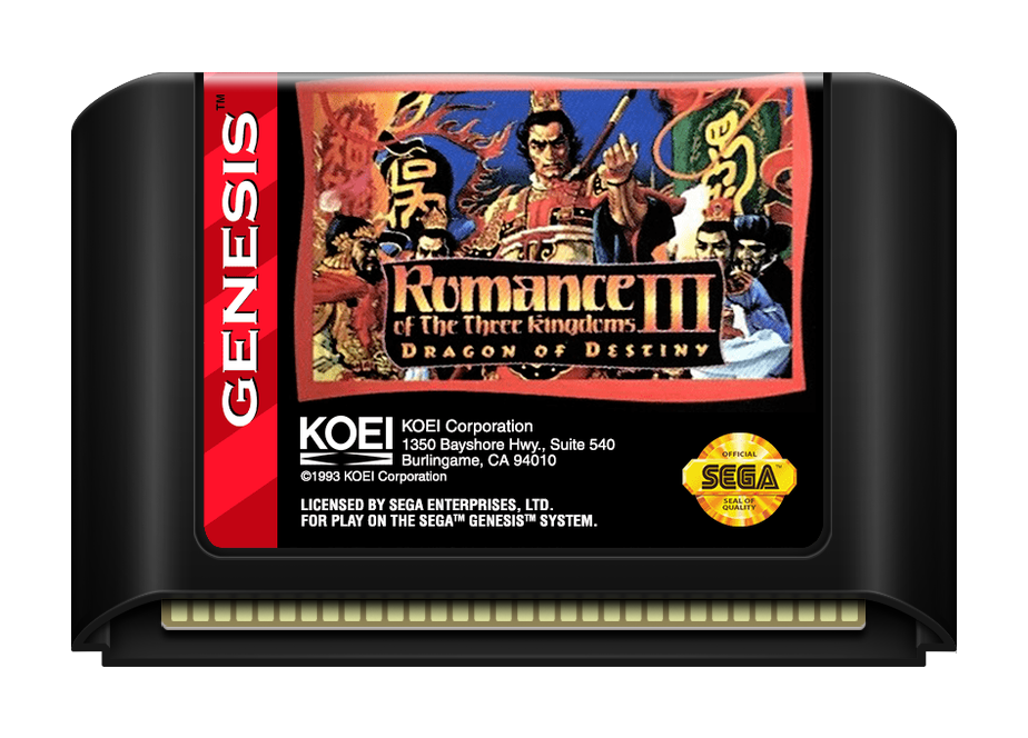 Romance of the Three Kingdoms III Dragon of Destiny - Genesis, Condition: Cart Only
