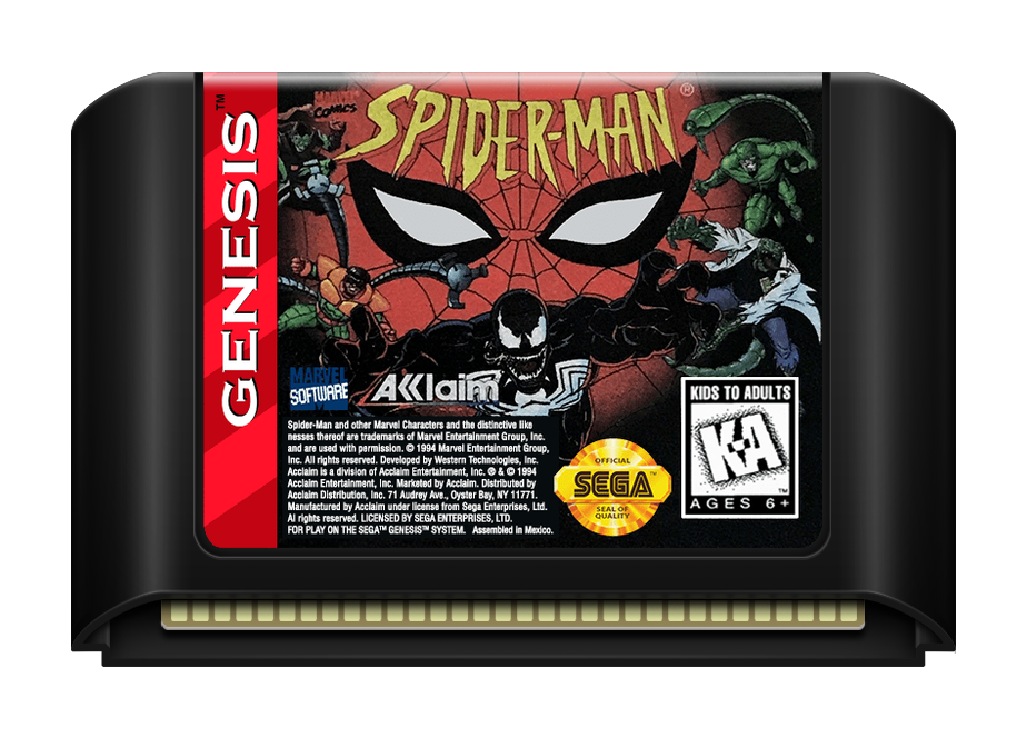 Spiderman Animated Series - Genesis, Condition: Cart Only