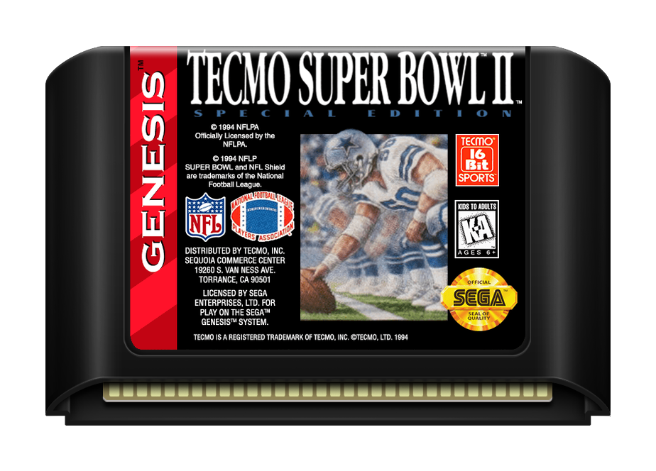 Tecmo Super Bowl II Special Edition - Genesis, Condition: Cart Only