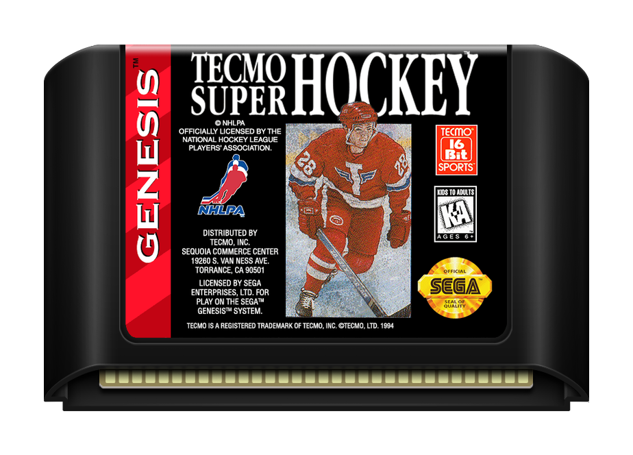 Tecmo Super Hockey - Genesis, Condition: Cart Only