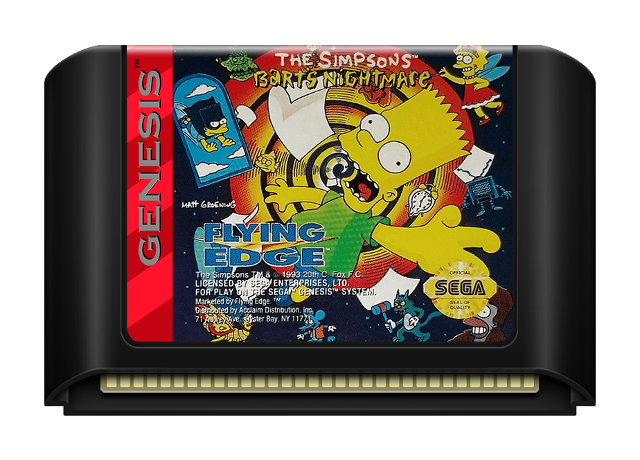 The Simpsons Bart&#39;s Nightmare - Genesis, Condition: Cart Only