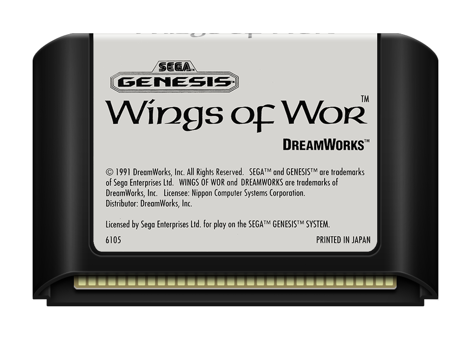 Wings of Wor - Genesis, Condition: Cart Only