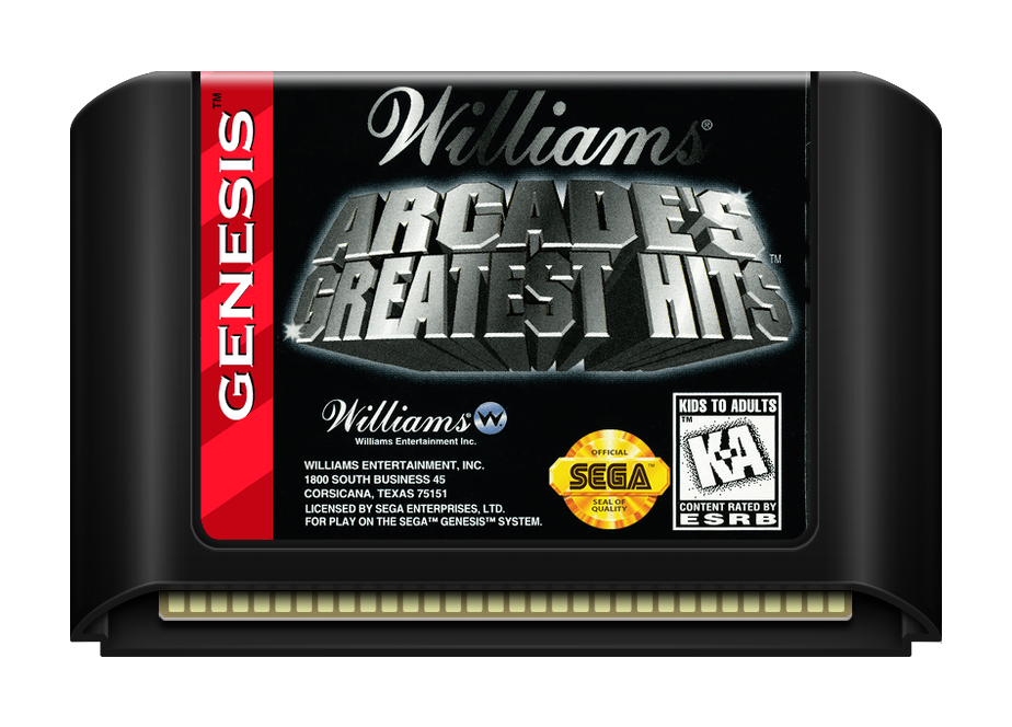 Williams Arcade&#39;s Greatest Hits - Genesis, Condition: Cart Only