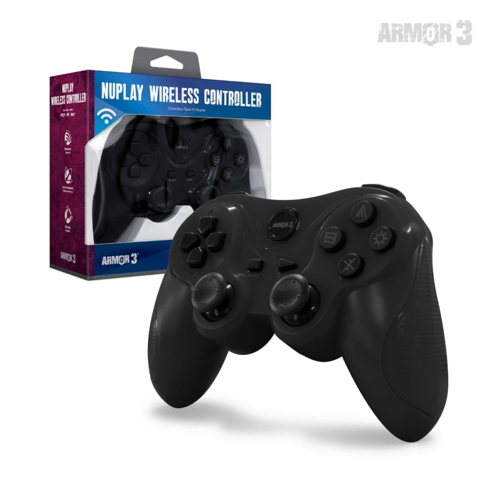 NuPlay PS3® Wireless Game Controller, Color: Black, Condition: New