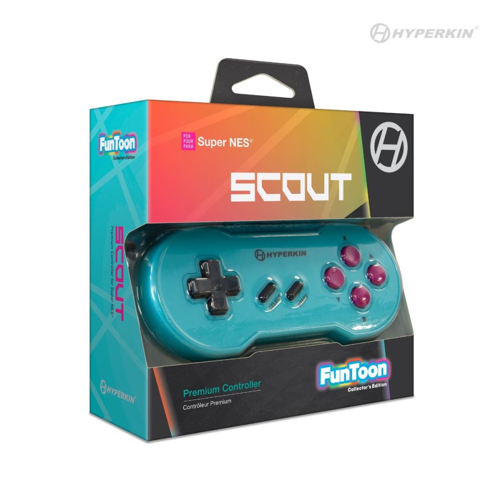 Scout Premium Controller for SNES - Hyperkin, Color: Hyper Beach