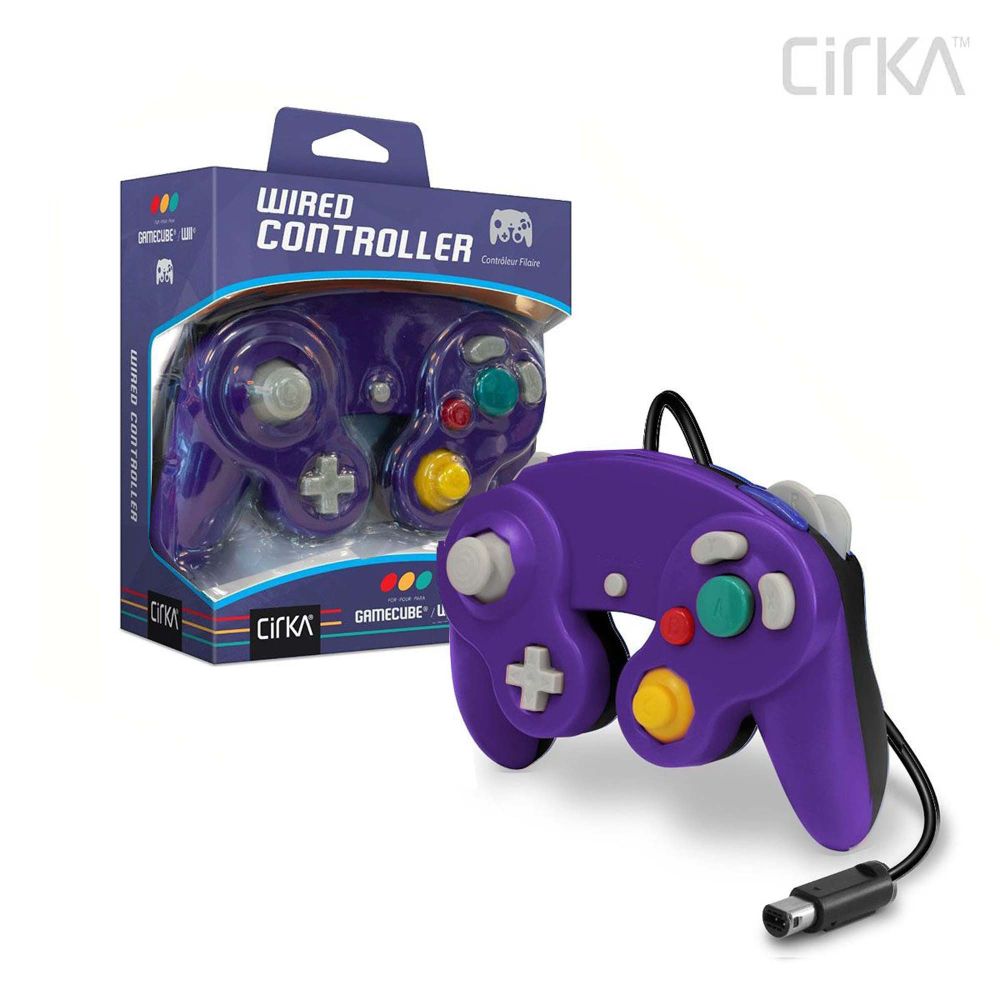 Wired Controller For GameCube - CirKa, Color: Purple/Black