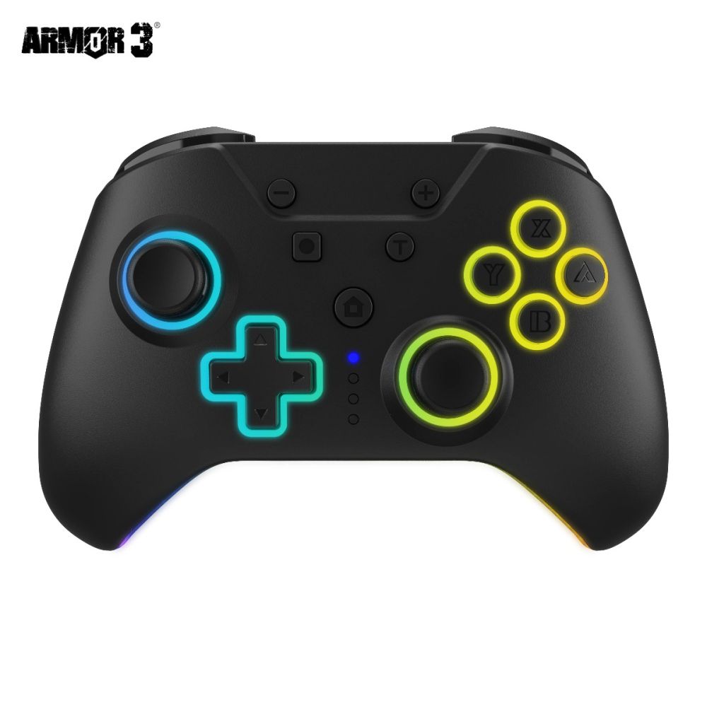 &quot;NuRival&quot; Wireless Hall Effect Stick Game Controller For: Nintendo Switch® OLED / Switch® - Armor3, Color: Black