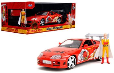 Hollywood Rides One Punch Man '95 Toyota Supra W/Saitama Figure 1:24 Scale
