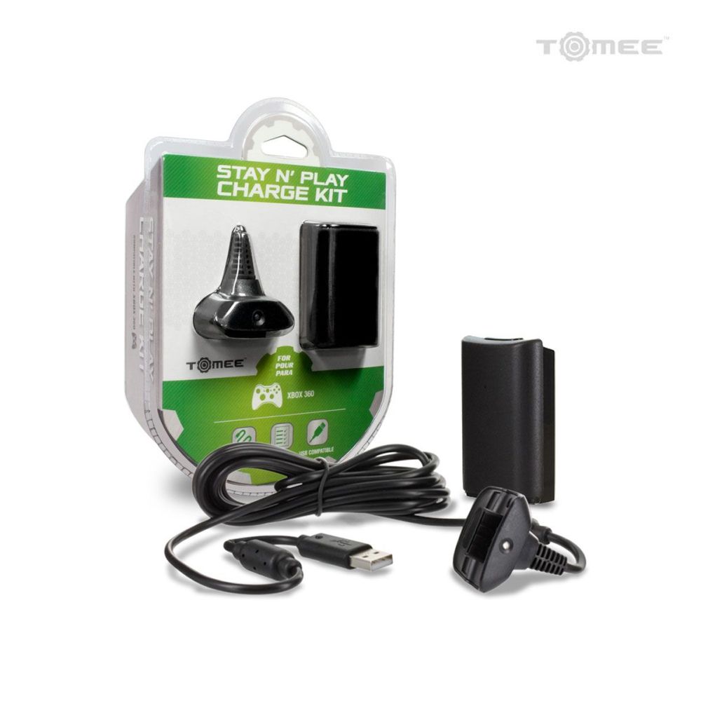 Stay N Play Controller Charge Kit For Xbox 360, Color: Black