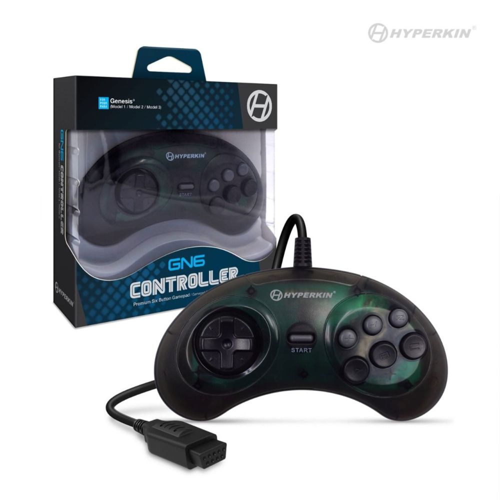 GN6 Premium Controller for Genesis - Hyperkin, Color: Space Black