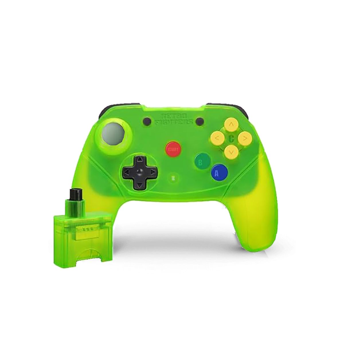 Brawler64 Bluetooth 2.4 Ghz Controller For N64 - RetroFighters, Color: Extreme Green