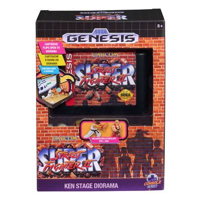 Console Heroes Sega Genesis Street Fighter II Cartridge Diorama Playset