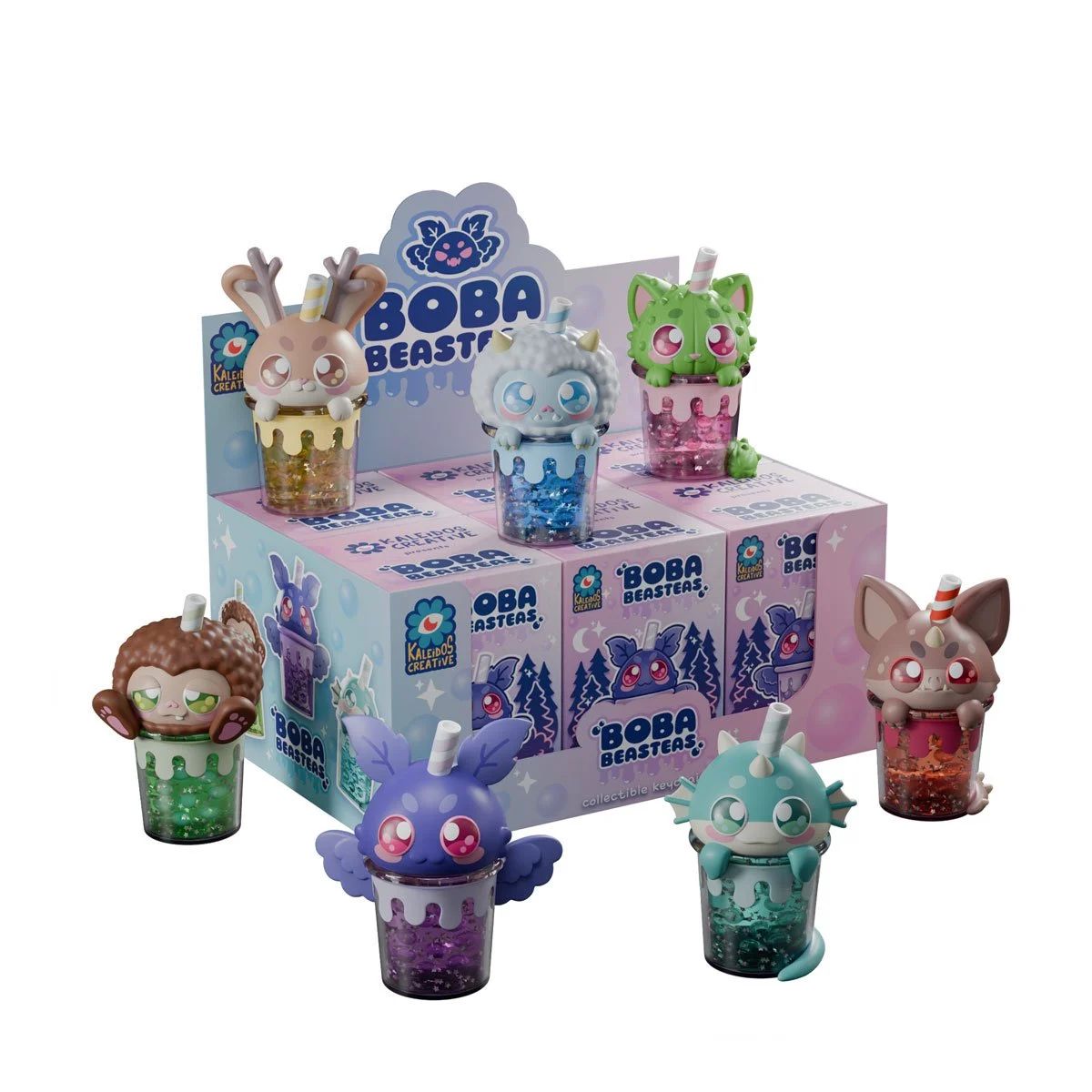 Boba Beasteas Blind-Box Key Chain Case of 6