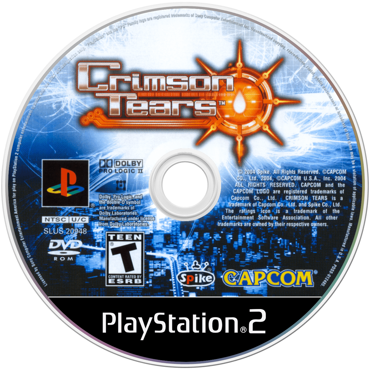 Crimson Tears - PS2, Condition: Disc Only