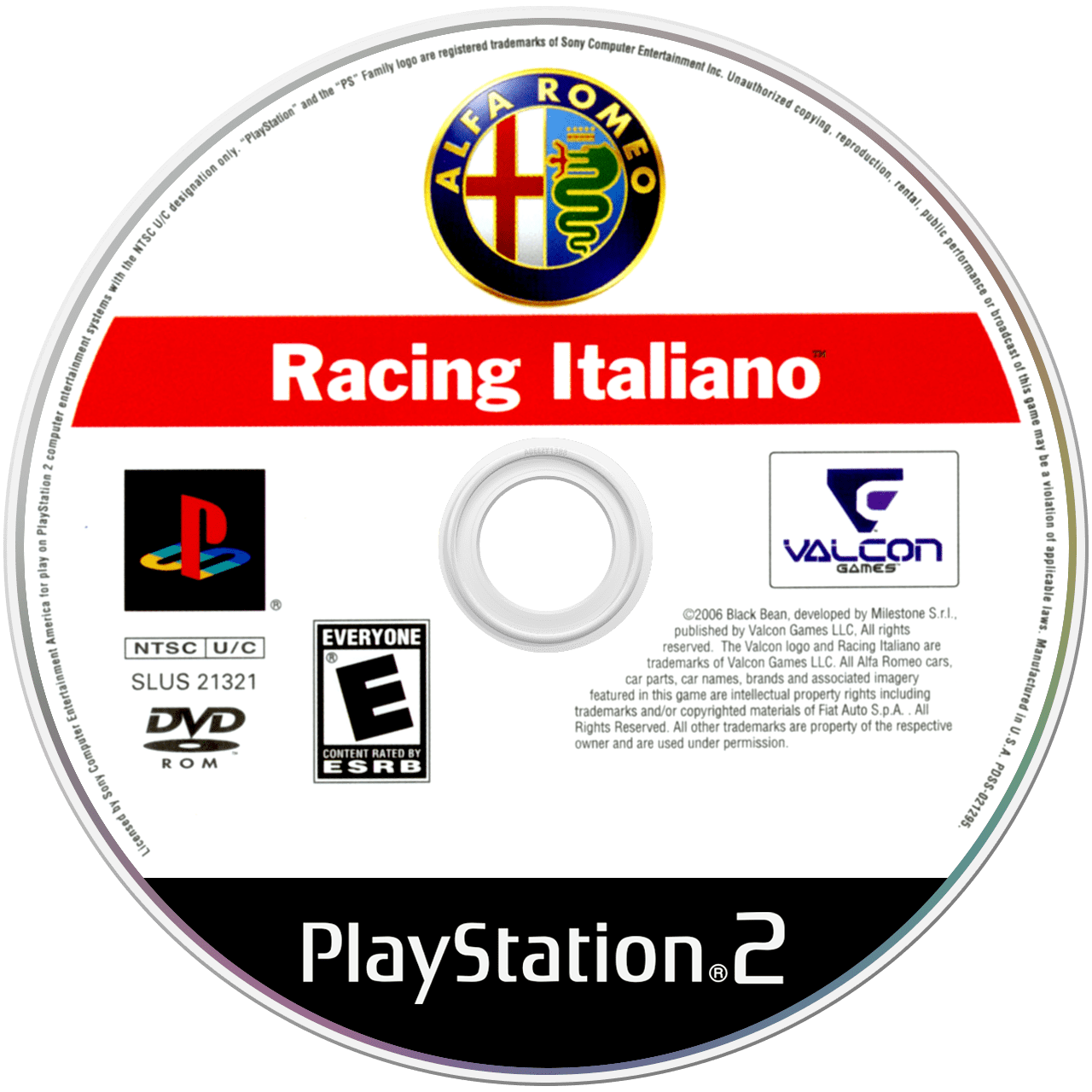 Alfa Romeo Racing Italiano - PS2, Condition: Disc Only