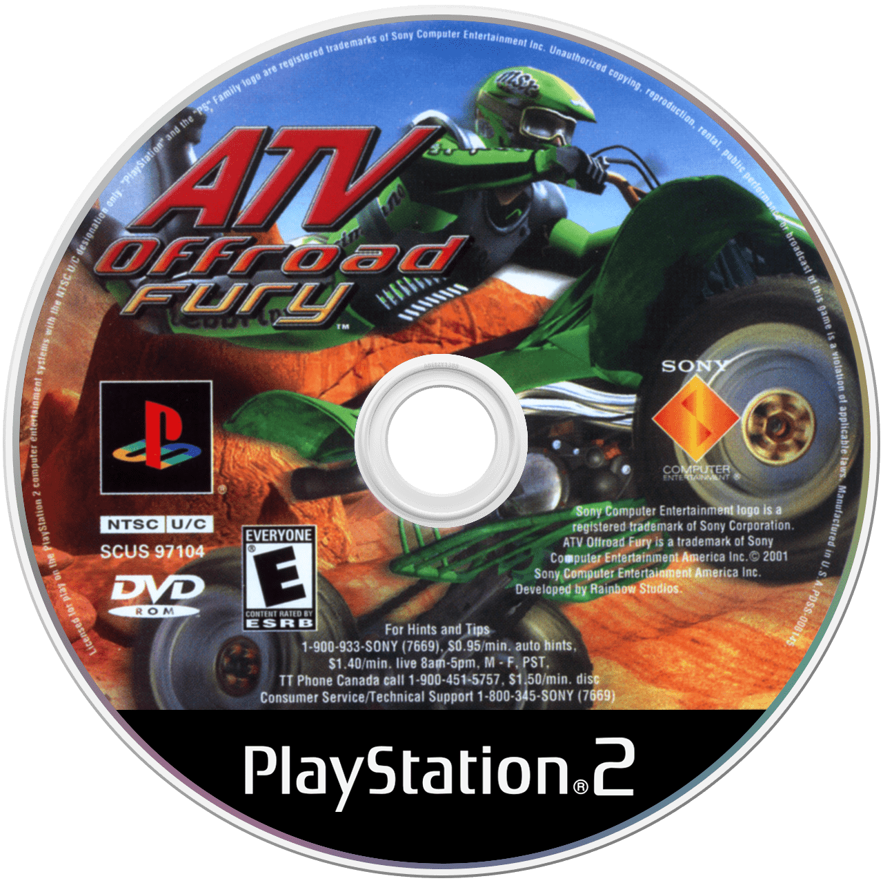 ATV Offroad Fury - PS2, Condition: Disc Only