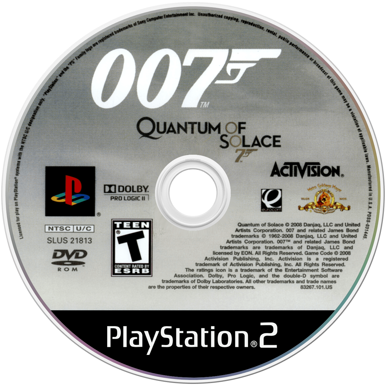 007 Quantum of Solace - PS2, Condition: Disc Only