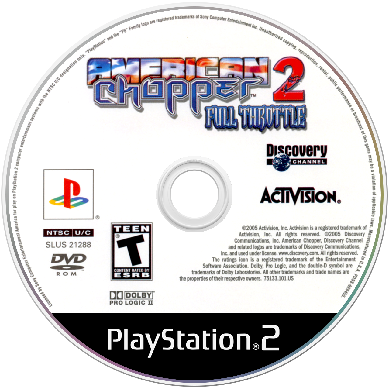 American Chopper 2 Full Throttle - PS2, Condition: Disc Only