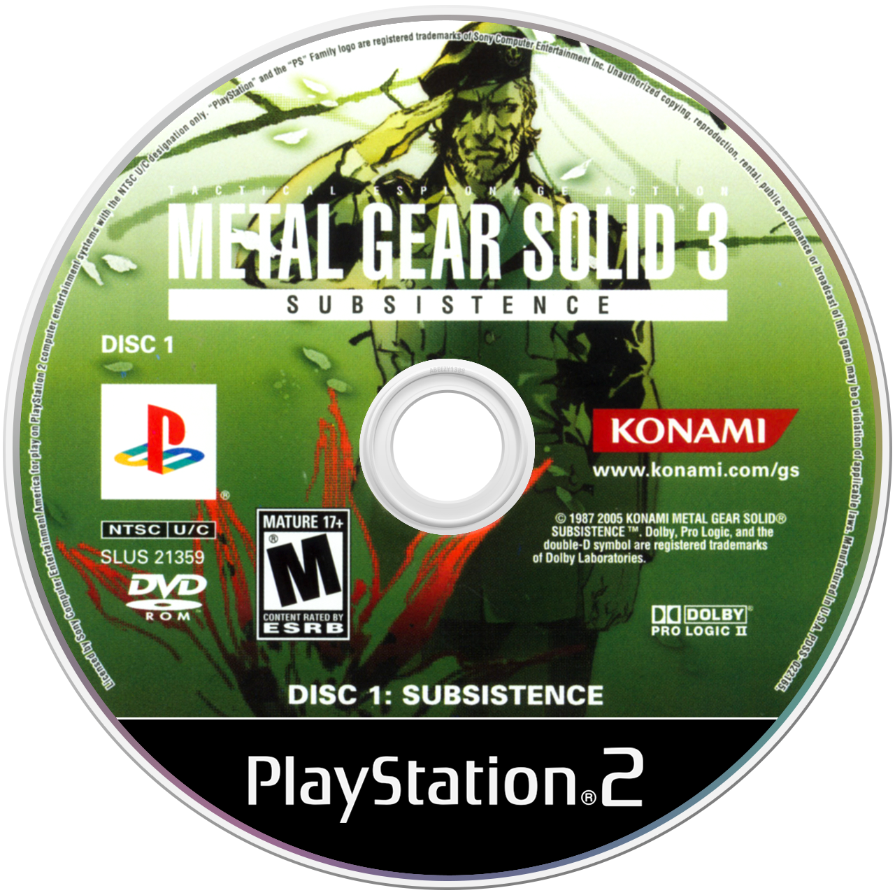 Metal Gear Solid 3 Subsistence - PS2, Condition: Disc Only