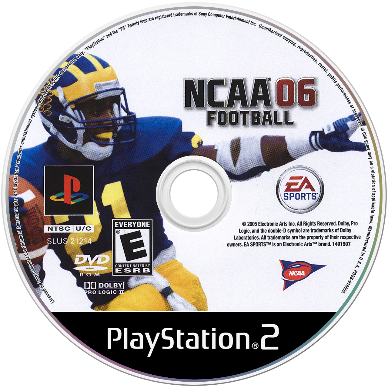 NCAA Football 2006 - PS2, Condition: Disc Only