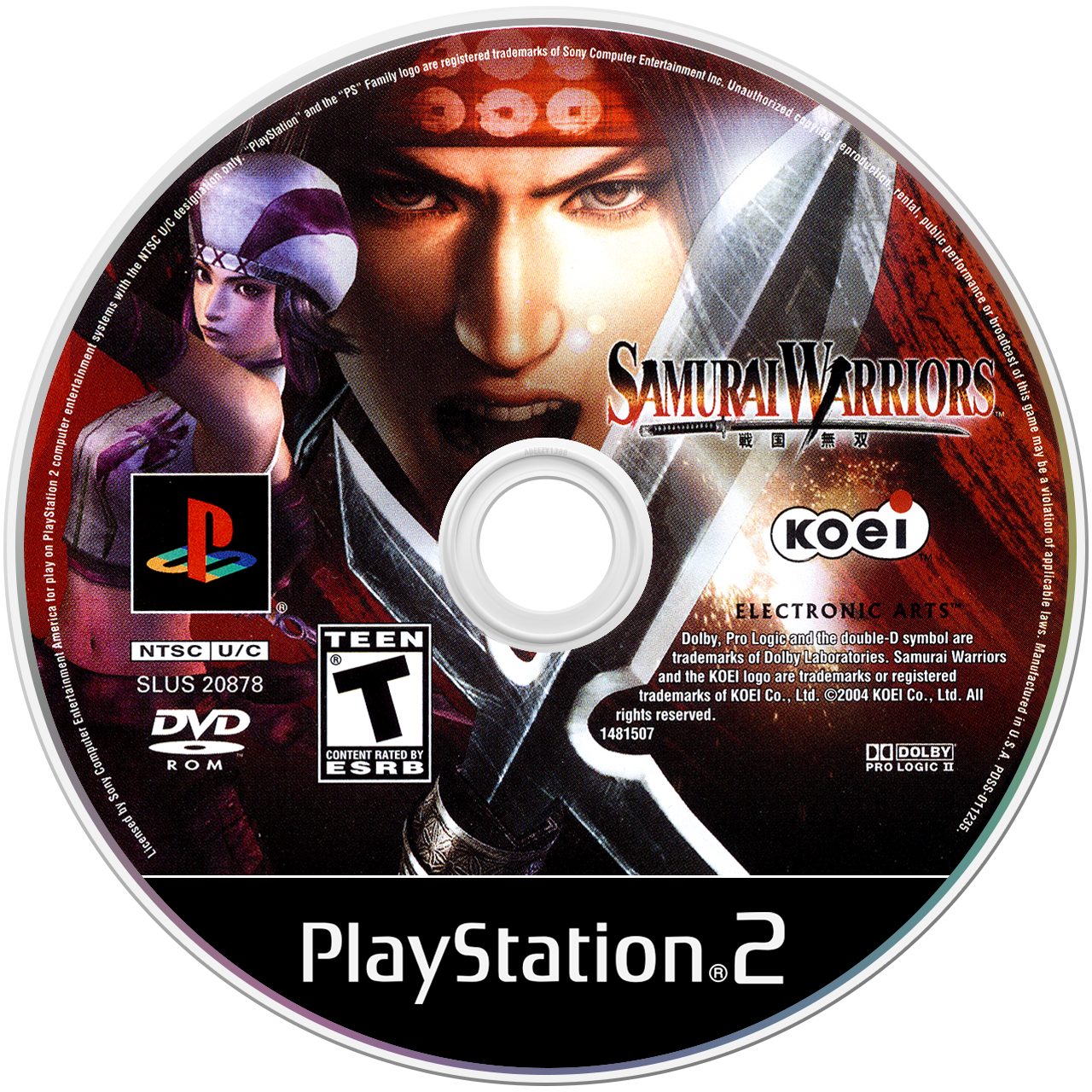 Samurai Warriors - PS2, Condition: Disc Only